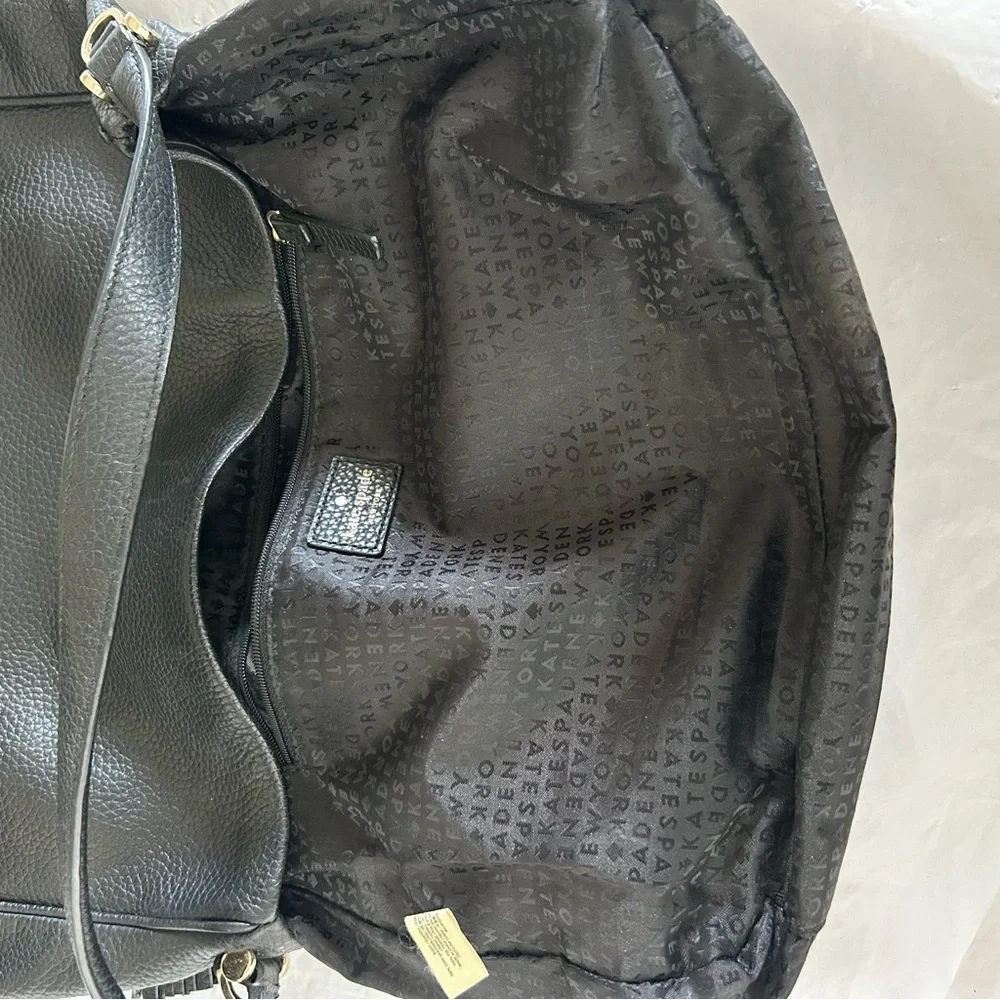 Kate Spade Chester Street Michaela Black Pebbled Leather Hobo Shoulder Bag